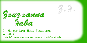 zsuzsanna haba business card